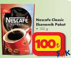 NESCAFE CLASSİC EKONOMİK PAKET KAHVE 100 G NESCAFE CLASSİC EKONOMİK PAKET KAHVE 100 G
